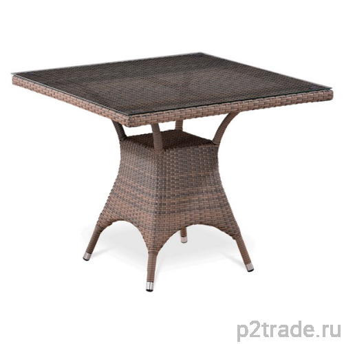 Столы из искусственного ротанга Плетеный стол T220BG-W1289-90x90 Pale на торговой интернет-платформе p2trade.ru фото Плетеный стол T220BG-W1289-90x90 Pale на торговой интернет-платформе p2trade.ru